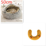 2-in-1 Round Plush Pet Bed – Warm & Cozy for Cats and Dogs