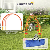 4-Piece Dog Agility Training Course – Portable and Adjustable