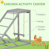 PawHut Chicken Activity Game – Swing Perch Set for Happy, Healthy Hens