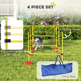 4-Piece Dog Agility Training Course – Portable and Adjustable
