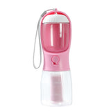 3-in-1 Portable Dog Water Bottle with Food Container & Waste Bag Dispenser