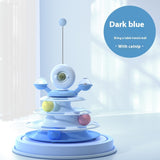 Four-Layer Turntable Cat Toy – Interactive Roller Track with Mint Ball