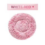 Fluffy Donut Pet Bed – Soft Plush, Washable & Calming for Dogs and Cats