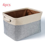 Linen Storage Basket – Japanese Style Organizer for Toys, Clothes & More