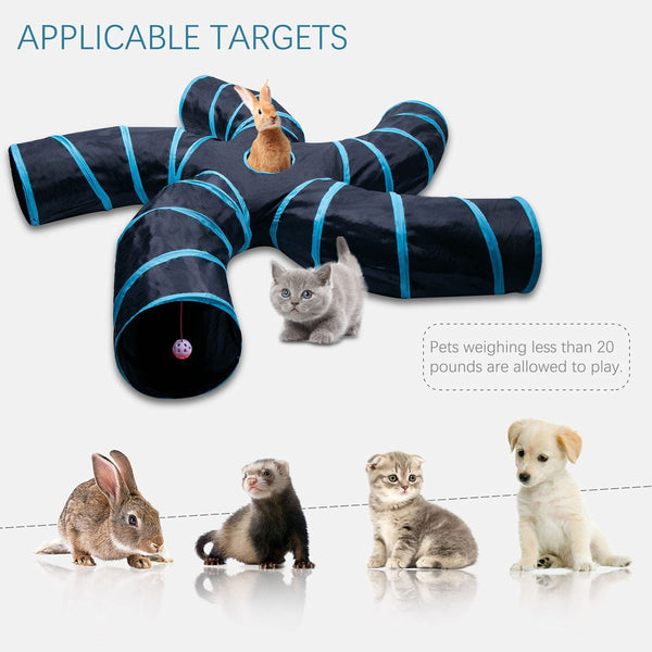 Tree Pattern 3-Way Cat Tunnel