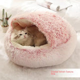 2-in-1 Round Plush Pet Bed – Warm & Cozy for Cats and Dogs