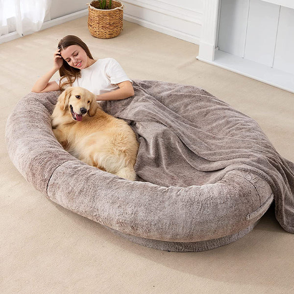 Oversized Plush Human Bed
