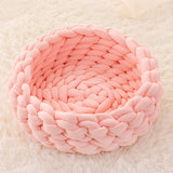 Round Plush Cat Bed