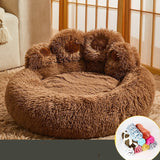Fleece-Lined Pet Sofa Bed