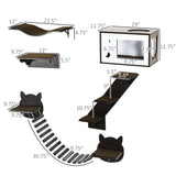 PawHut Wall-Mounted Cat Shelves
