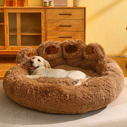 Fleece-Lined Pet Sofa Bed