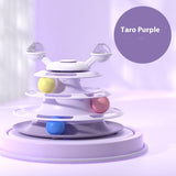 Four-Layer Turntable Cat Toy – Interactive Roller Track with Mint Ball
