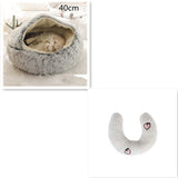 2-in-1 Round Plush Pet Bed – Warm & Cozy for Cats and Dogs