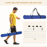 PawHut 4-Piece Dog Agility Training Kit – Adjustable Jump Bars with Carry Bag | White