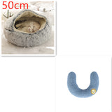 2-in-1 Round Plush Pet Bed – Warm & Cozy for Cats and Dogs