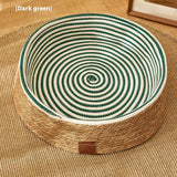 PE Rattan Cat Nest with Scratch Board – Durable & Breathable