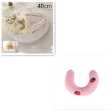 2-in-1 Round Plush Pet Bed – Warm & Cozy for Cats and Dogs