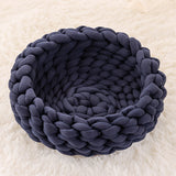 Round Plush Cat Bed